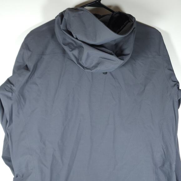 Mountain Hardwear Men's GTX Small Gray Lightweight Hooded Full-Zip Rain Jacket - Picture 9 of 16